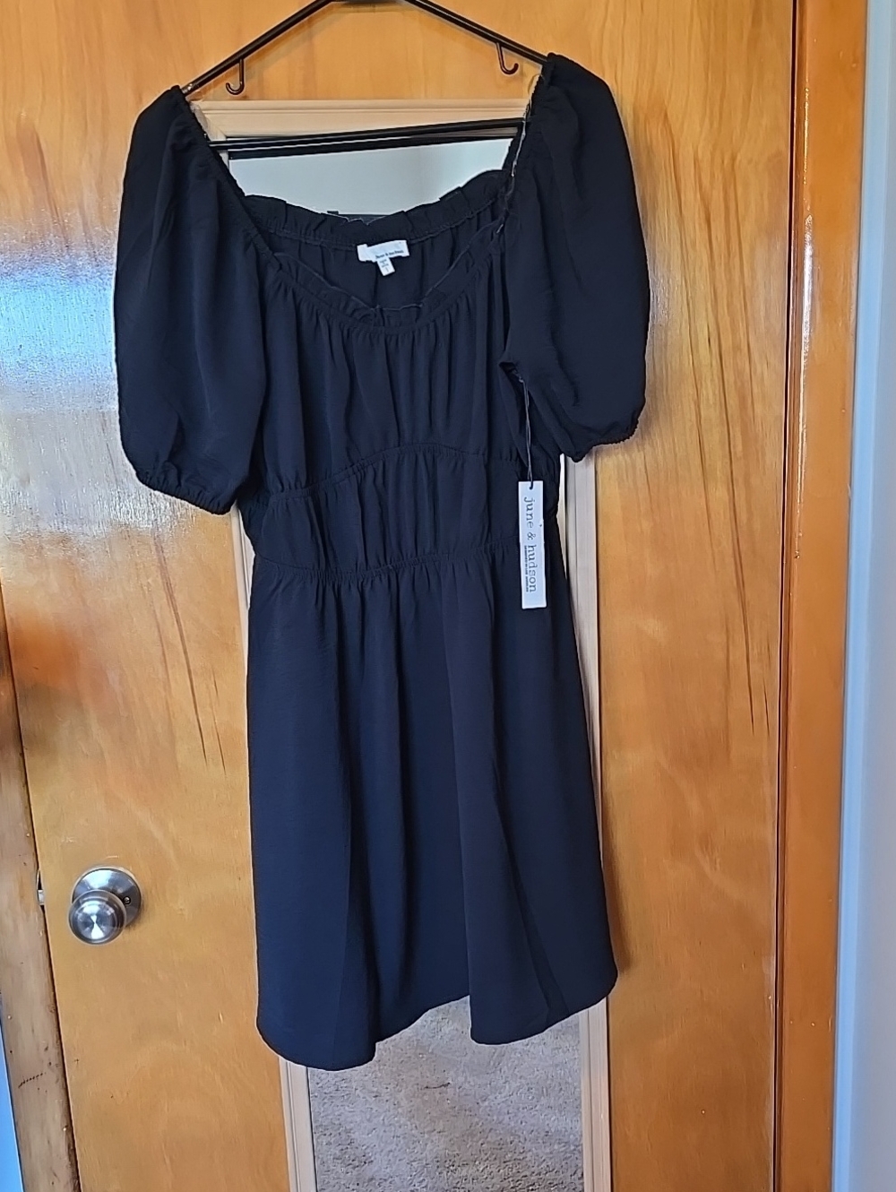 June & Hudson Black Midi Dress NWT Size 1